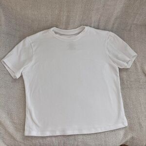Khy Cropped White Tee medium